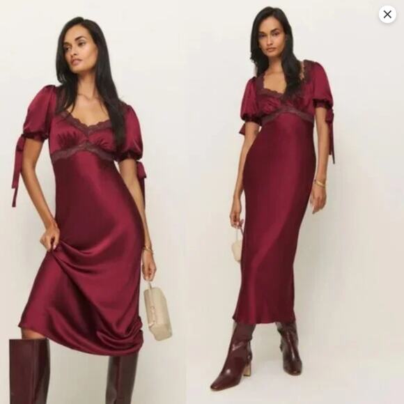 Reformation Burgundy Maxi Dress - Picture 3 of 6